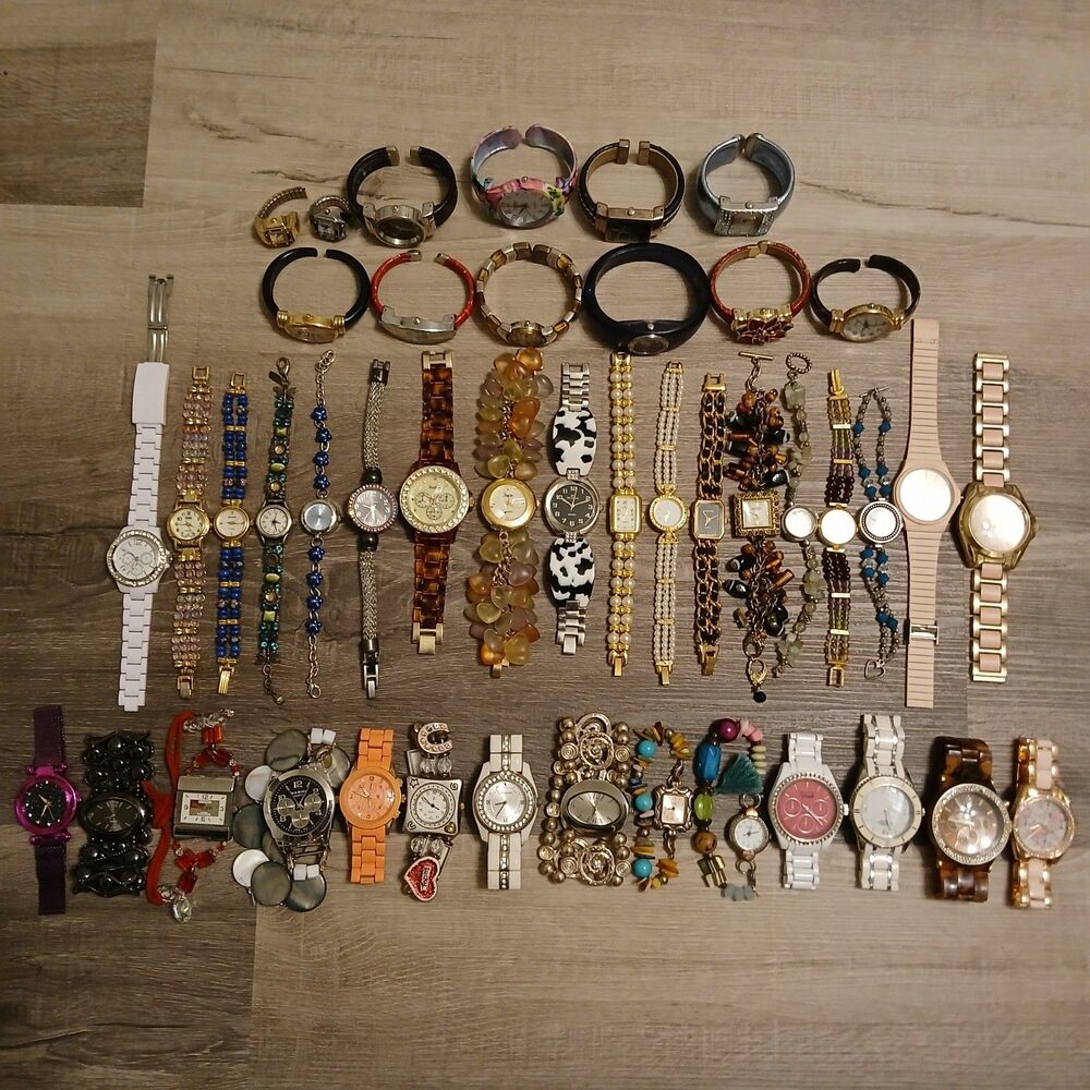 Bulk Lot 40+ Women's Statement Parts Repair Watches Nine West Brighton Embassy